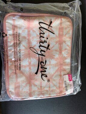 NIB Thirty One Travel Case - Rosedust Shibori